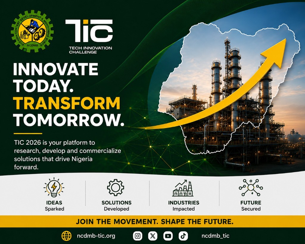 TIC 2026: Innovate Today. Transform Tomorrow. Research, develop and commercialize solutions that drive Nigeria forward.